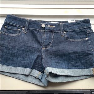 Paige dark blue denim shorts